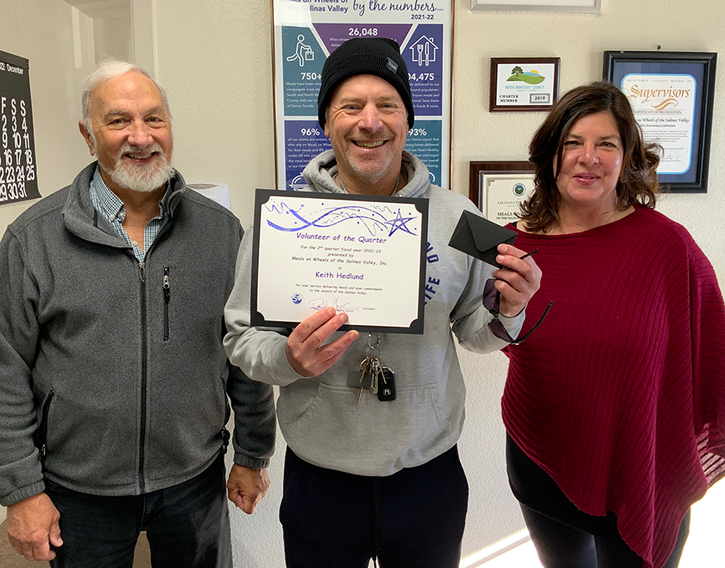 Salinas Program - Volunteer of the Quarter DEC 2022